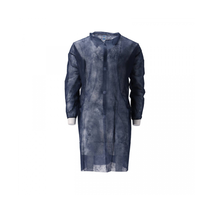 Bezoekersjas | Non Woven PP | Klittenband | Maat XXL | Blauw (100 stuks) - 0