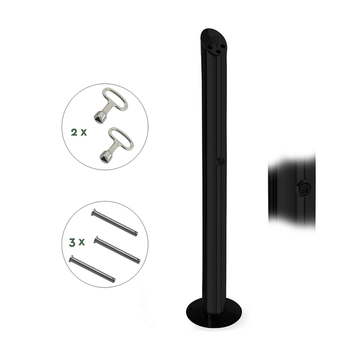 Asbak staand Brasq | AT300 | RVS | zwart (8602624) - 3