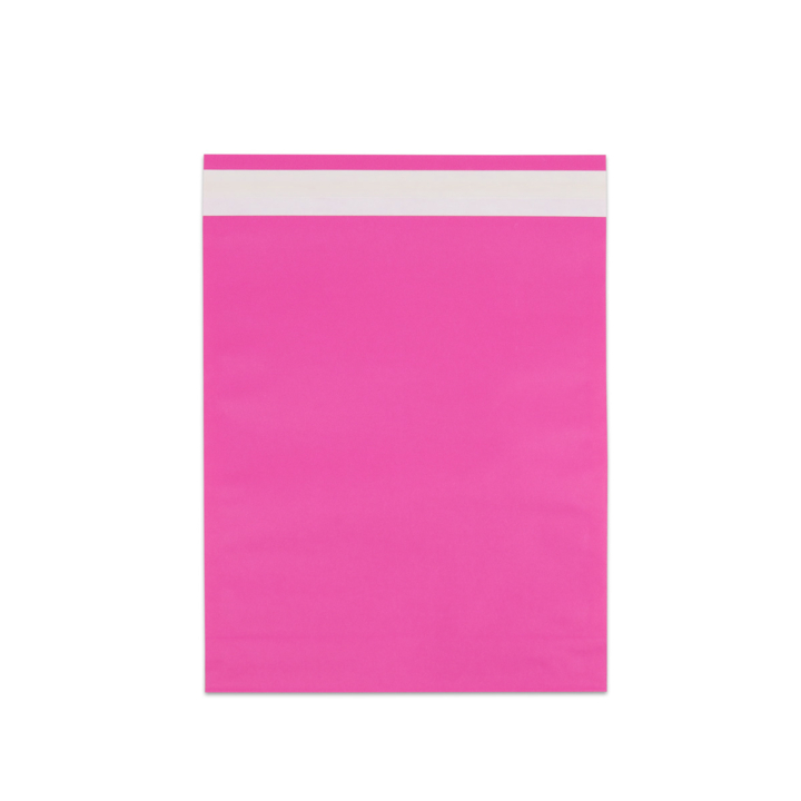 Verzendzak, papier, 30x36+2x4cm+klep, roze (250 stuks) - 0