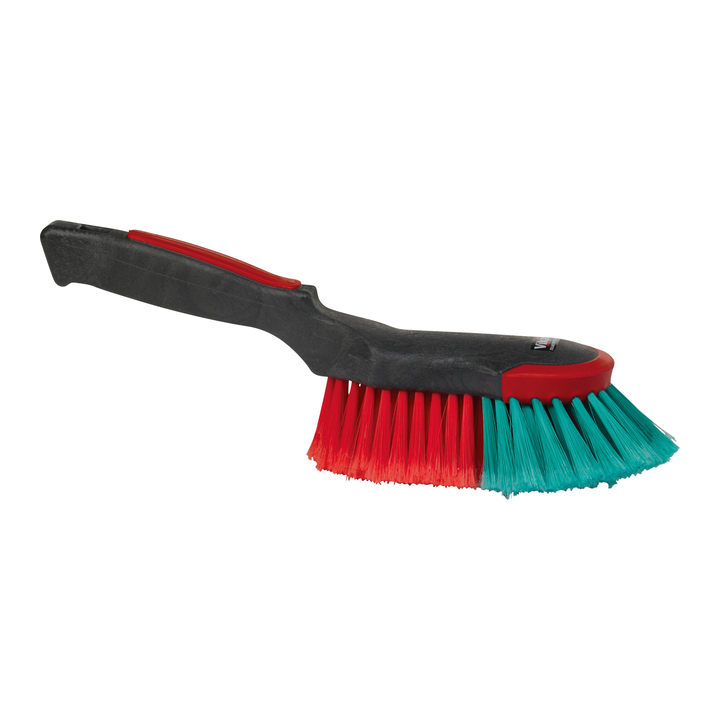 Vikan Ergo, handborstel, 32cm, rubber stootrand, zwart/rood/groen, 524652 (1 stuk) - 0