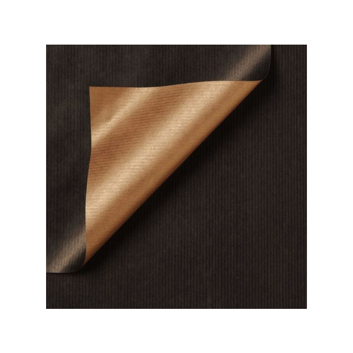 Cadeaupapier 50cmx100m Dessin 996 Zwart / Bronze Duo - 0