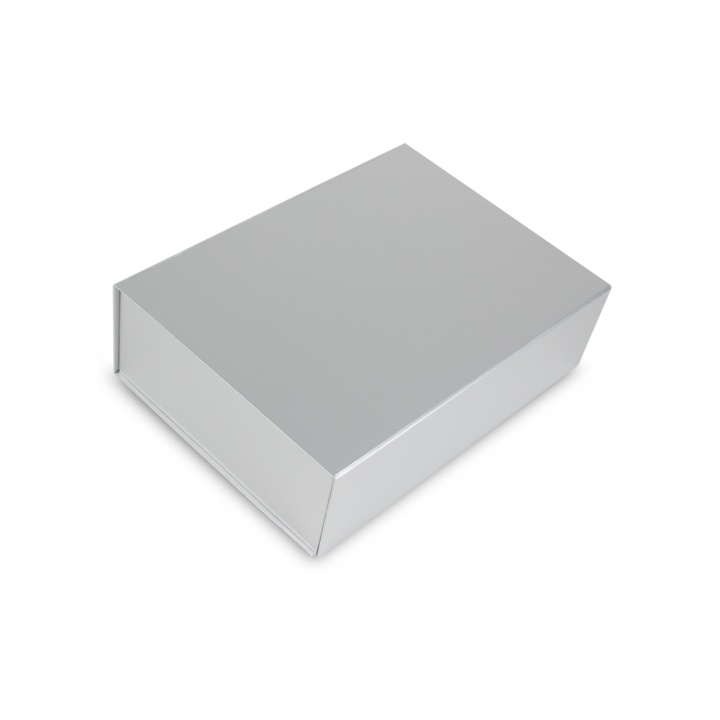 Magneetdoos 35x25x10cm, glans laminaat, zilver (25 stuks) - 0