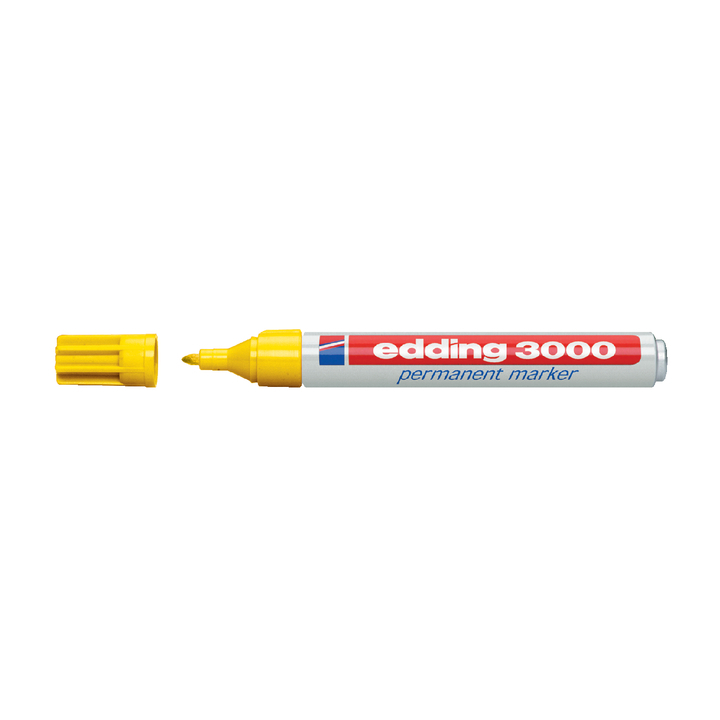 Viltstift edding 3000 perm rond 1.5-3mm geel - 0