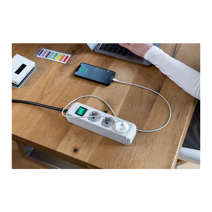 Stopcontactadapter brennenstuhl usb a 2.4a wit(1508110) - 3