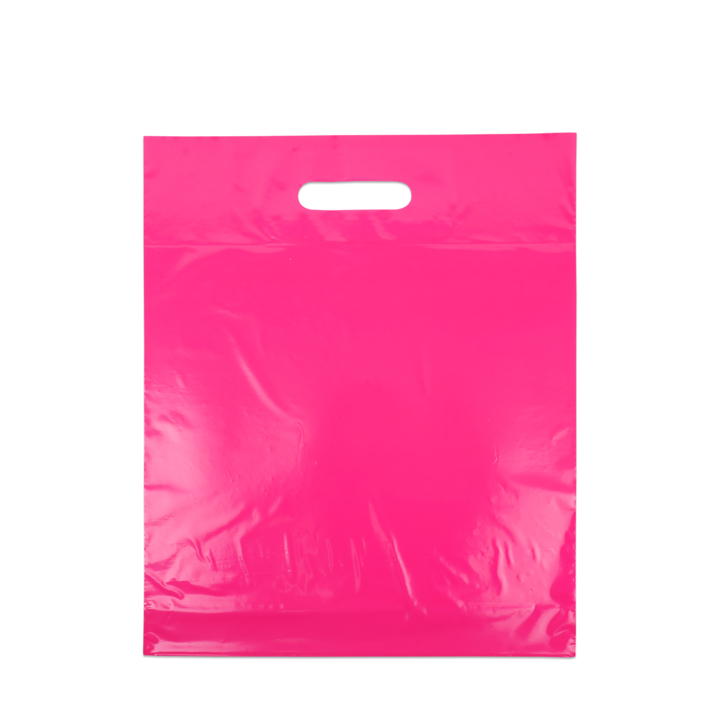 Draagtas, 35x44+2x4cm, ldpe, dkt, roze (400 stuks) - 0