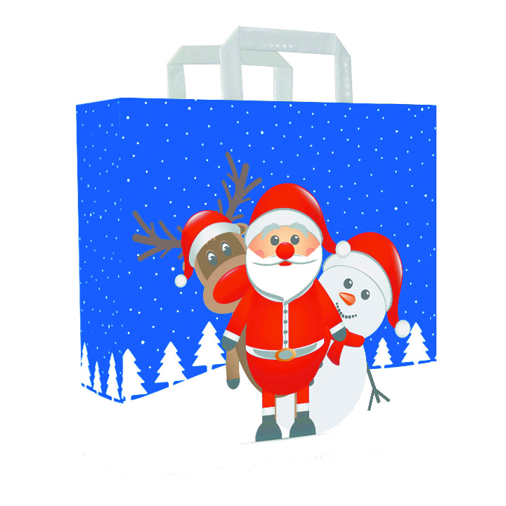 Tas papier Kerst, 22+10x28cm, dessin Christmas Friends (500) - 0