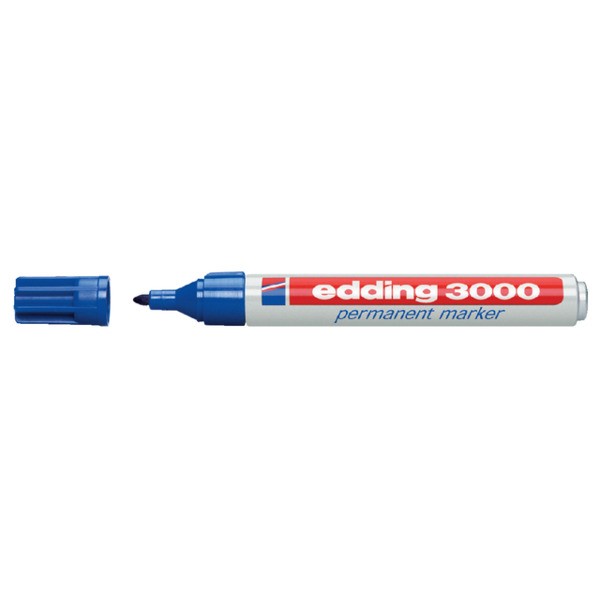 Viltstift edding 3000 perm rond 1.5-3mm blauw