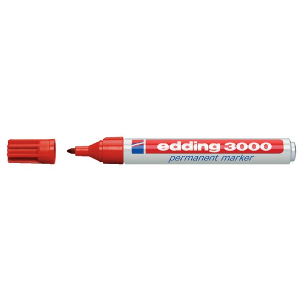 Viltstift edding 3000 perm rond 1.5-3mm rood