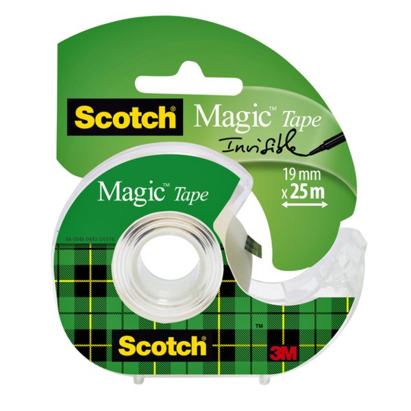 Plakband 3m scotch magic 810 19mmx25m met afroller(81925d)