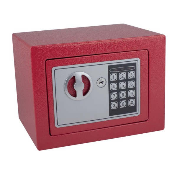Kluis pavo mini 230x170x170mm elektronisch rood(8005611)