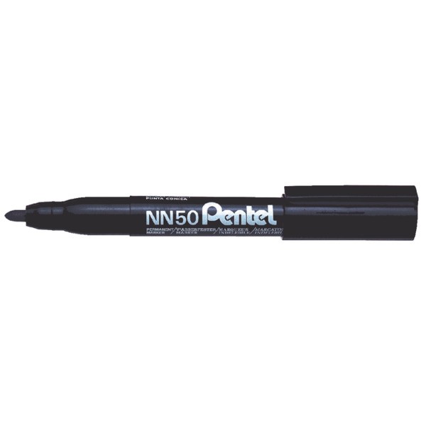 Viltstift pentel nn50 perm rond 1.5-3mm zwart