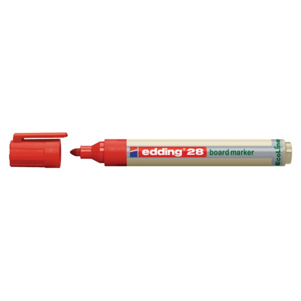 Viltstift edding 28 ecoline whiteboard rond 1.5-3mm rood