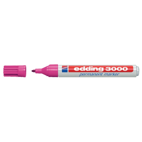 Viltstift edding 3000 perm rond 1.5-3mm roze