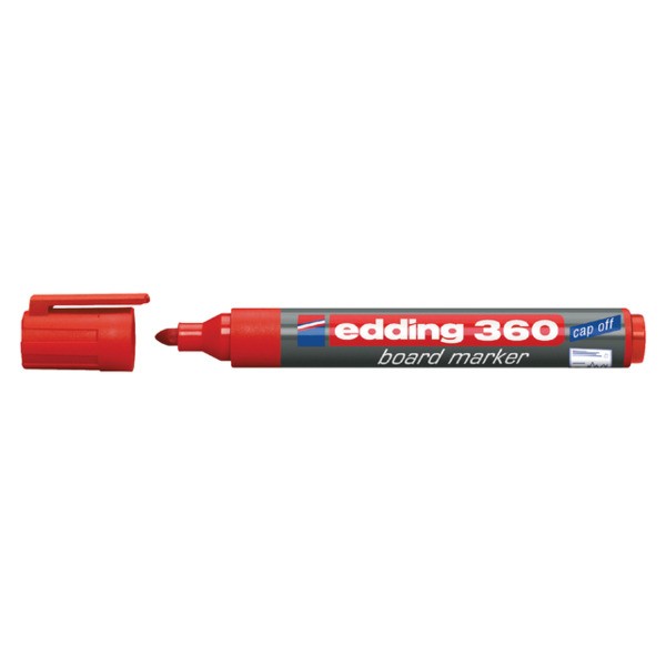 Viltstift edding 360 whiteboard rond 3mm rood