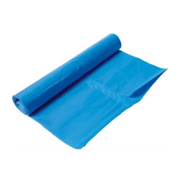 Vuilniszak, LDPE, 65/20x125cm, 230 liter, T70, blauw (100 stuks)