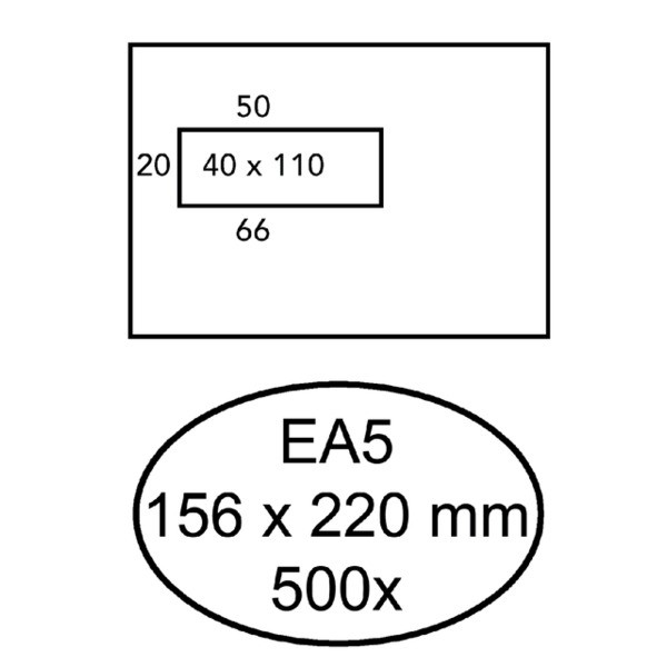 Envelop quantore venster ea5 vl40 zk 80gr wit(q180532)