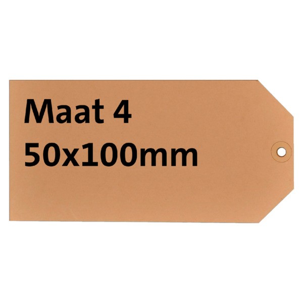 Label karton nr4 200gr 50x100mm chamois  ds/1000