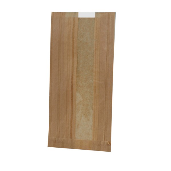 Broodzak, papier, 16/26x46cm, venster, heel brood (500 st)