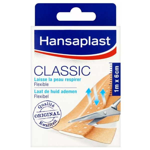 Hansaplast Classic, pleister, 6 cm x 1 meter (1 stuk)
