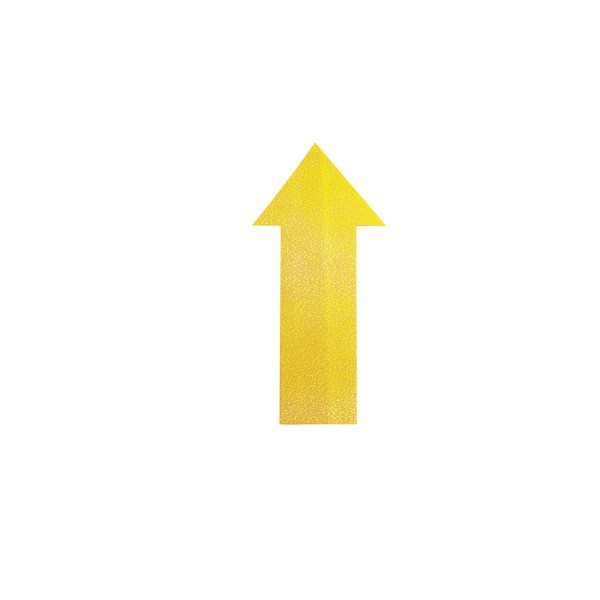 Vloermarkeringssticker in pijlvorm, geel (pak á 5 paar)