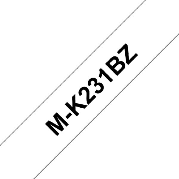 Lettertape brother p-touch mk231 12mm zwart/wit