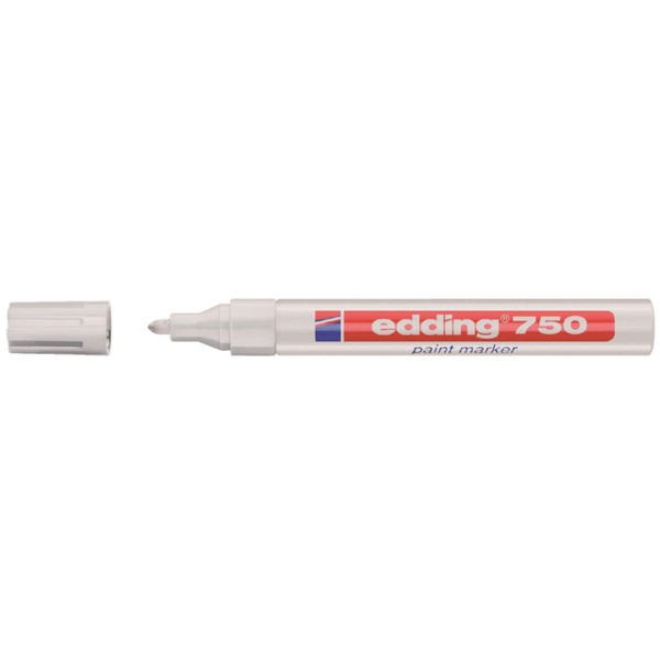 Viltstift edding 750 lak perm rond 2-4mm wit