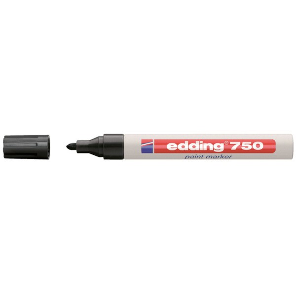 Viltstift edding 750 lak perm rond 2-4mm zwart