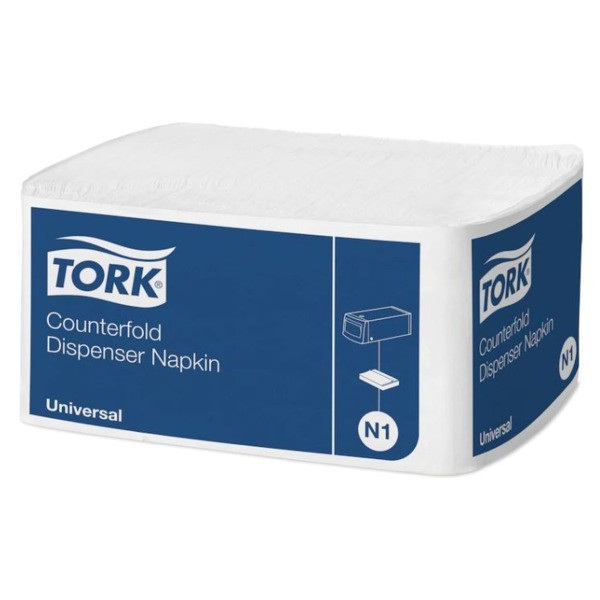 Tork Universal, tradioneel servet, 31x32 cm, N1, wit, 477512 (7200 stuks)
