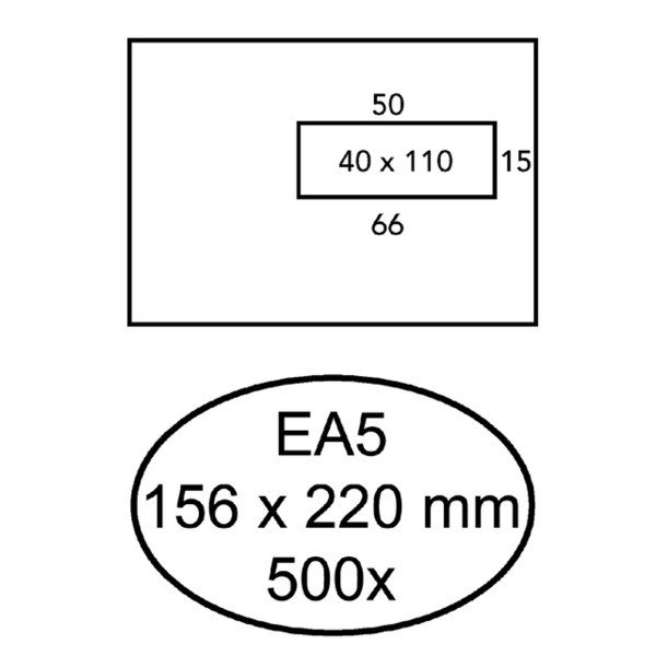 Envelop quantore venster ea5 vr40 80gr wit(q180531)