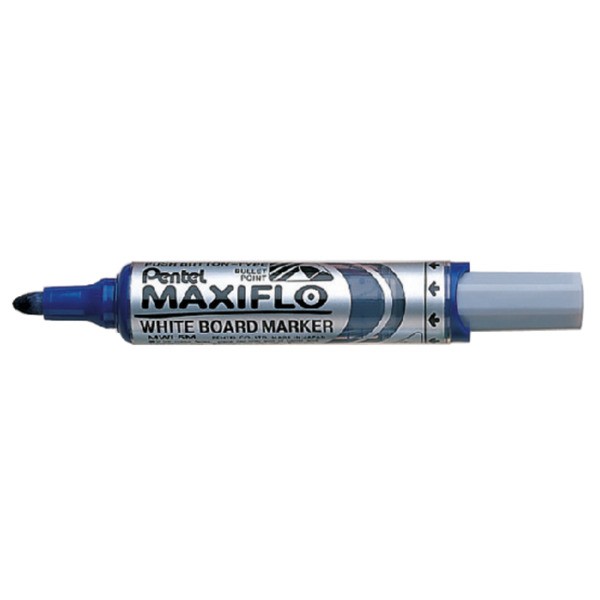 Viltstift pentel mwl5m maxiflo whiteboard 3mm bl