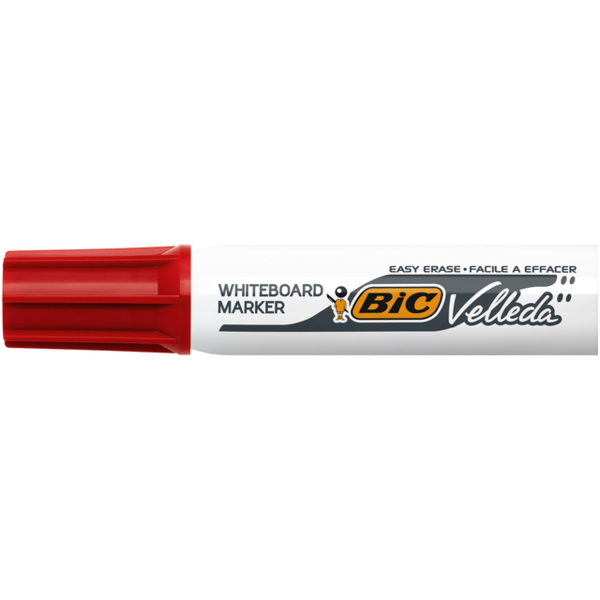 Viltstift bic 1781 whiteboard schuin 3-6mm rood