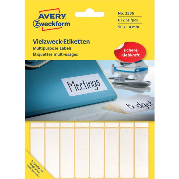 Etiket avery zweck 3336 50x14mm 672st