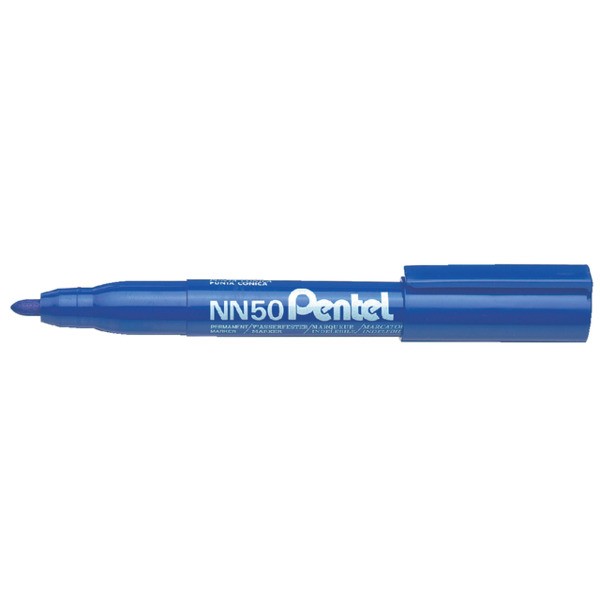 Viltstift pentel nn50 perm rond 1.5-3mm blauw
