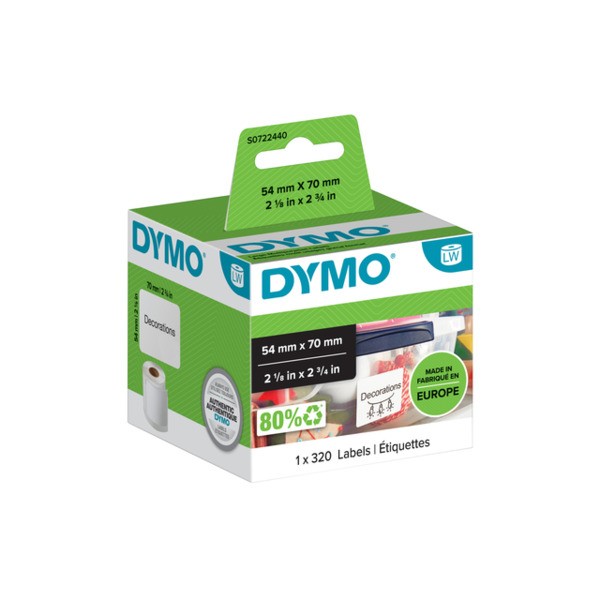 Etiket dymo 99015 labelprint disklabel 54x70mm