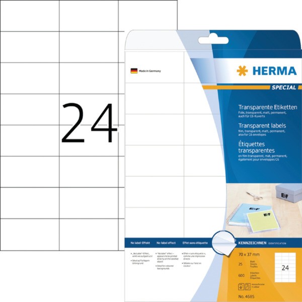 Etiket herma superprint 4685 70x37mm tr 600st
