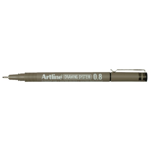 Fineliner artline 0.8mm zwart