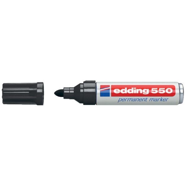 Viltstift edding 550 rond 3-4mm zwart(4-550001)