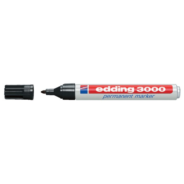 Edding 3000 permanent marker, zwart, ronde punt 1,5-3 mm