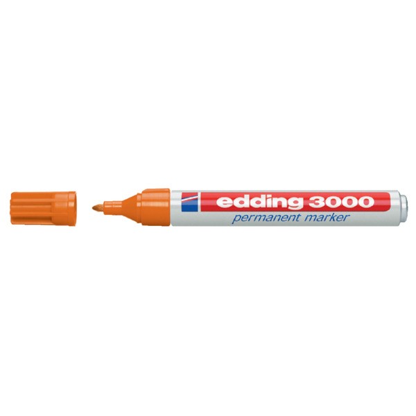 Viltstift edding 3000 perm rond 1.5-3mm oranje