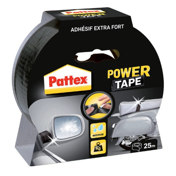 Plakband pattex power tape 50mmx25m zwart