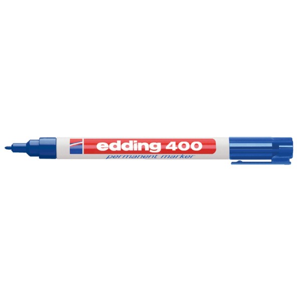 Viltstift edding 400 perm rond 1mm blauw