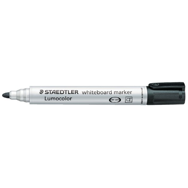 Viltstift staedtler 351 whiteboard rond 2mm zwart