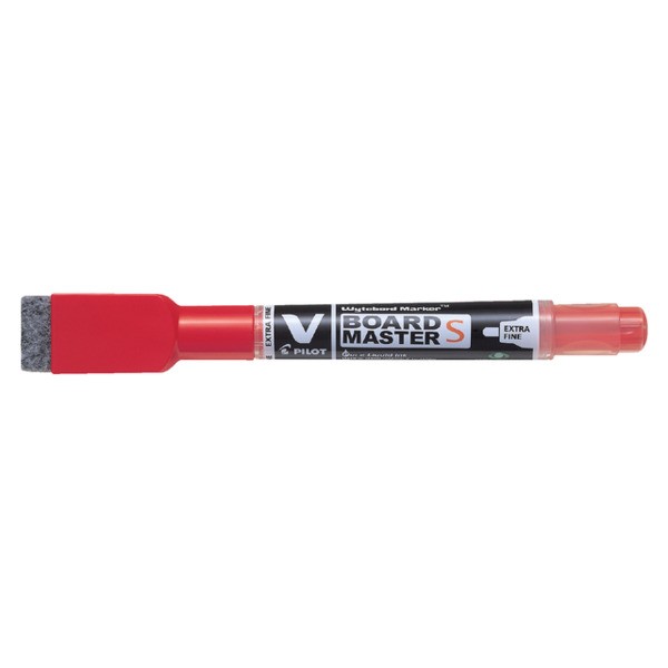 Viltstift pilot whiteboard rond 1.3mm +wisser rood(490250551