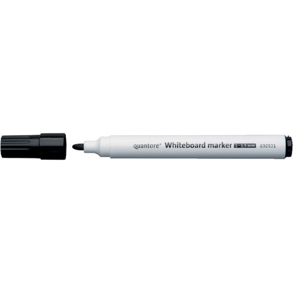 Viltstift quantore whiteboard rond 1-1.5mm zwart