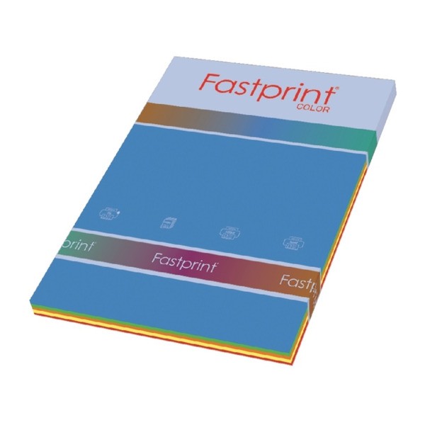 Kopieerpapier fastprint a4 80gr 5 felle kleuren